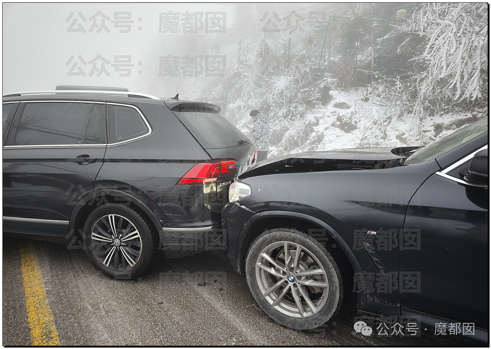 疯传！中国南方突降暴雪，几十部汽车诡异碰撞变形，现场极为惨烈（组图） - 53