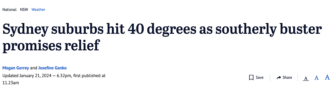 妈妈们挺住！悉尼开启地狱模式，最高气温40+度！官方发布预警，而网友们的评论太炸裂了（组图） - 3