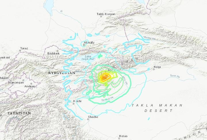 新疆西部发生规模7.1级地震！27趟列车运行受影响（图） - 1