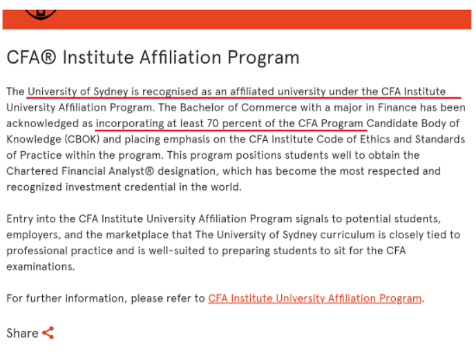 【悉大本科Finance专业超详选课指南】与CFA联名的专业！（组图） - 1