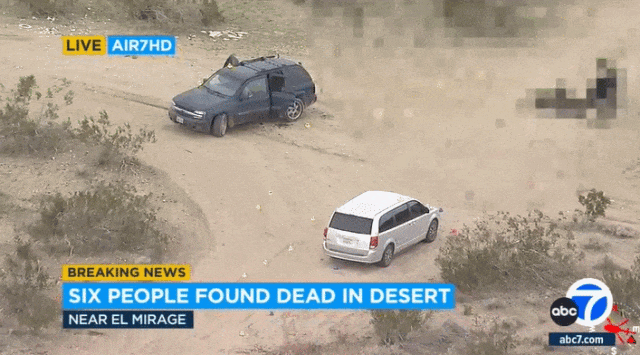 美国南加州沙漠发现6具尸体，疑似遭到集体枪杀，车被打成“马蜂窝”，弹壳遍地都是...（组图） - 1