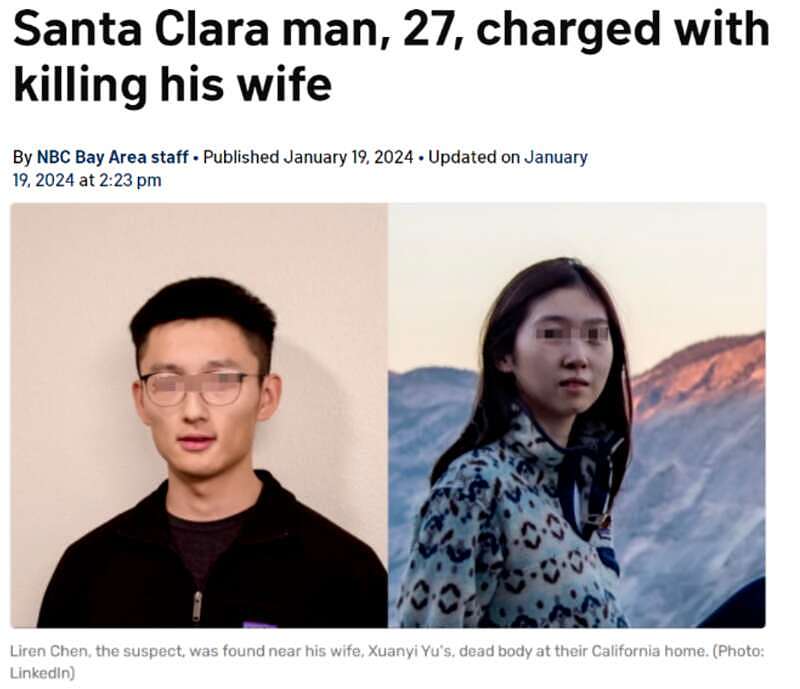 硅谷杀妻案开庭 她尸骨未寒，有人却散发恶臭了（组图） - 1