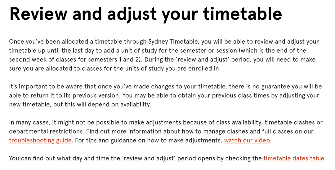 悉大24S1 Timetable1月29号9点正式发布，手把手教你如何完美调整新版课表，避免凌晨上课（组图） - 1