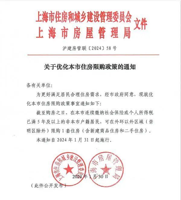 上海房屋政策新出炉！非沪籍单身人士31日起可在指定区域买1套单位，前题要…（组图） - 2