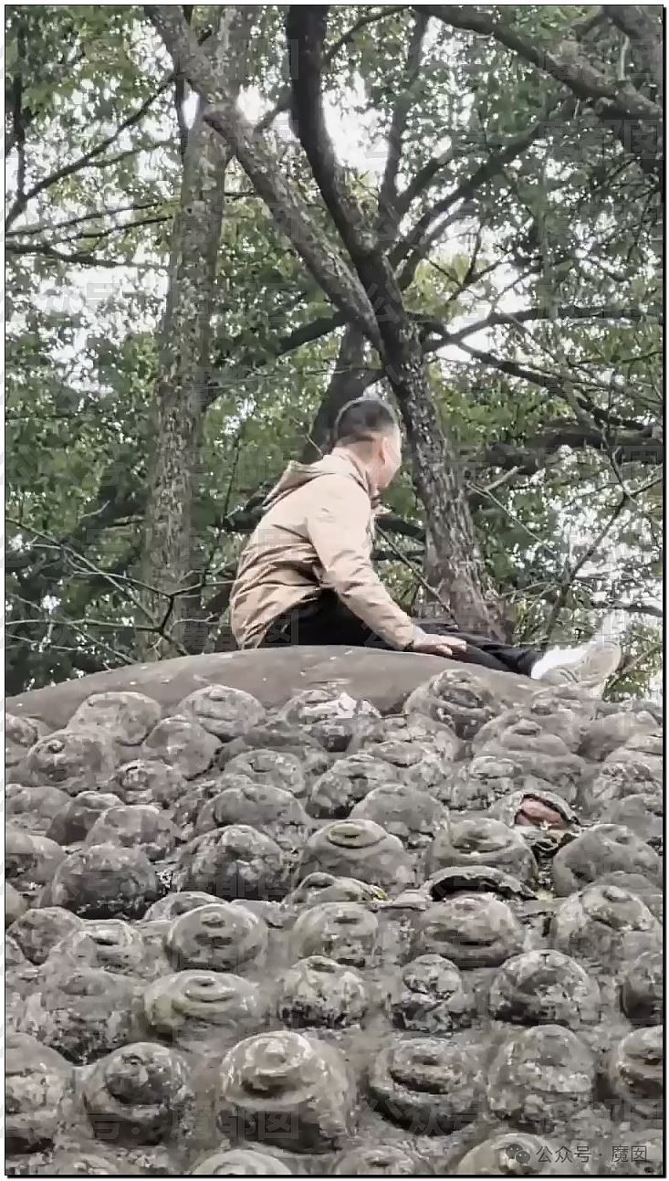 天谴！男子爬上乐山大佛头顶掏出畸形小水管撒尿引发全网震怒（组图） - 47