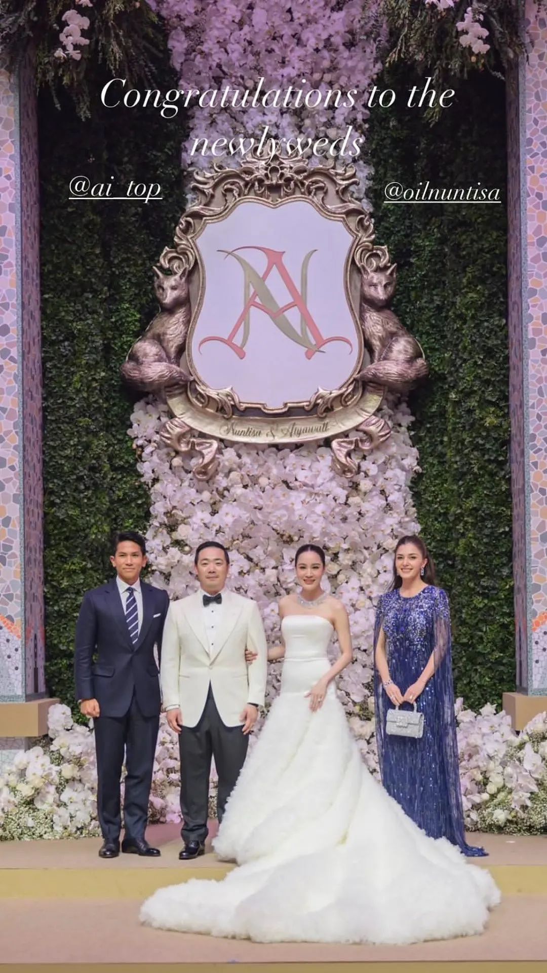 泰国华裔富豪举行奢华婚礼！总理赛塔上台为新人致辞，皇室公主到场签字赐福（组图） - 2