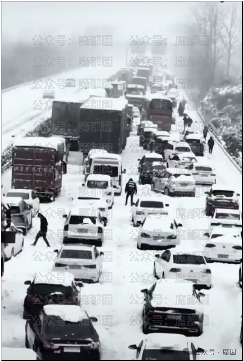 一场春运暴雪，中国被高速堵满的私家车害惨了（组图） - 69