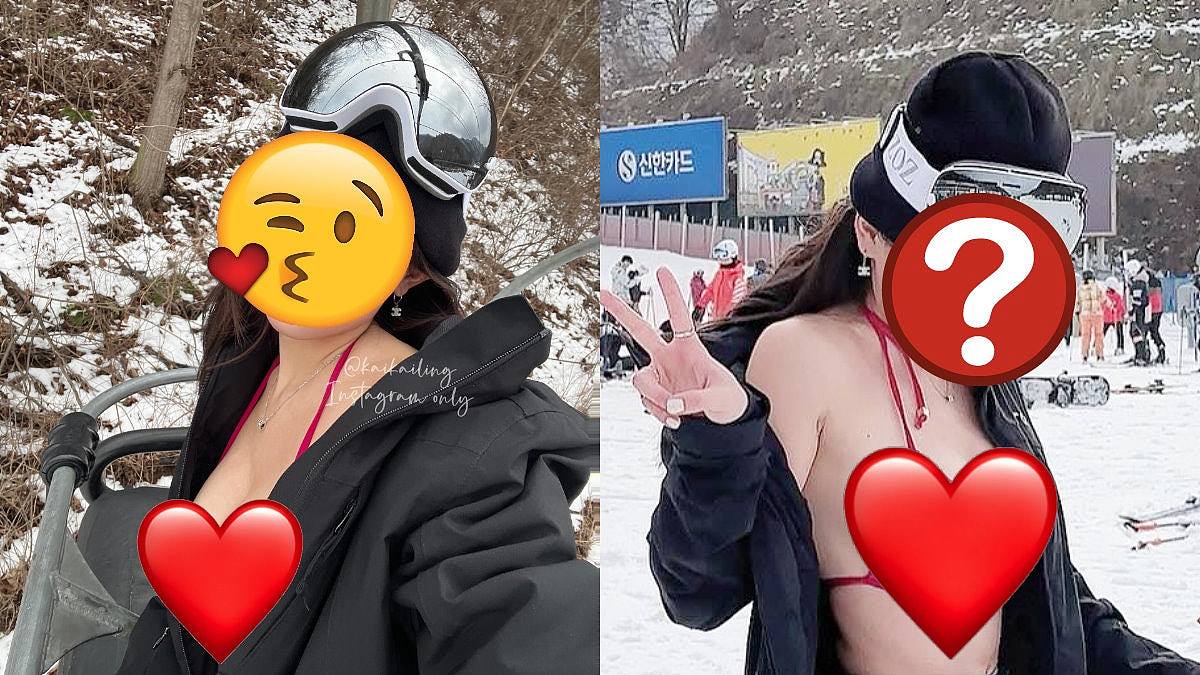 性感数学女老师着比坚尼滑雪，称解锁人生第一次，网民：太猛了（组图） - 1