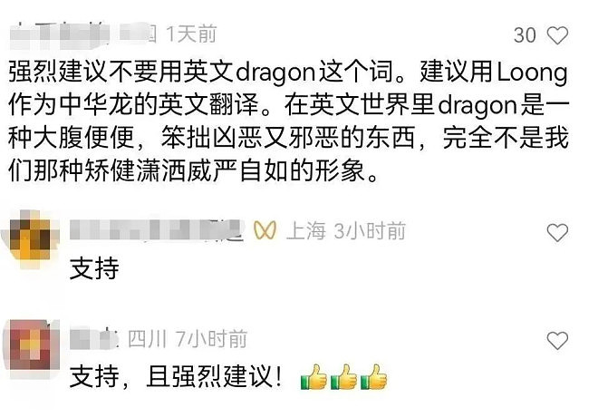 中国龙翻译成“Dragon“还是“Loong“？网友吵开了（组图） - 4