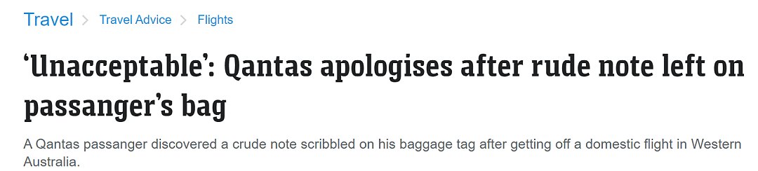 骂乘客是c**t！澳航：道歉！开除！（组图） - 1