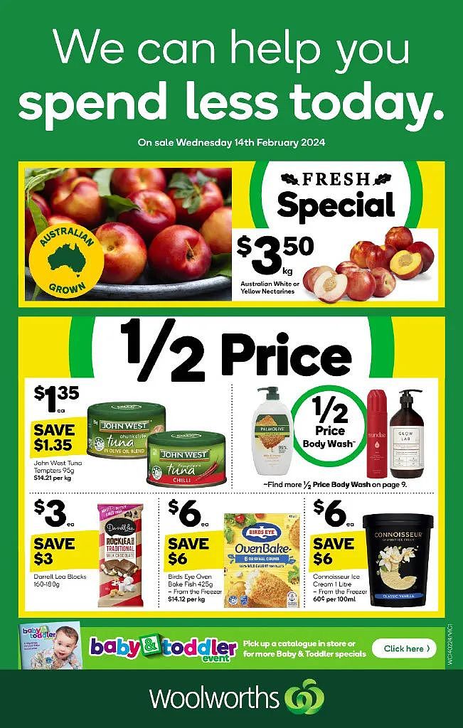 Woolworths 2月14日-2月20日打折，烤鱼柳、猪肉包半价（组图） - 1