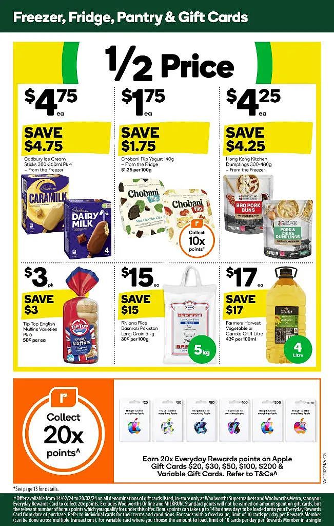 Woolworths 2月14日-2月20日打折，烤鱼柳、猪肉包半价（组图） - 5