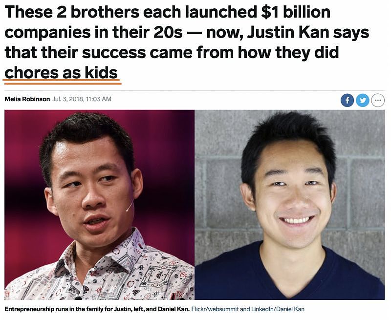 贫民华裔妈妈养出了两个耶鲁亿万富豪，靠的竟是“让他们多做家务”…（组图） - 2