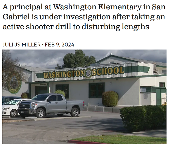 7名小学生“死亡”！美国一校长伪装成枪手，在校园里演习射击学生...（组图） - 1