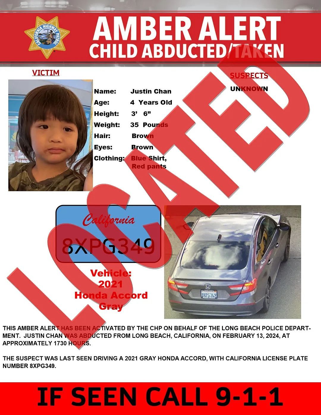 全城大搜寻！美国华人父亲带着4岁孩子送外卖，结果孩子和车都被偷走了…（组图） - 1