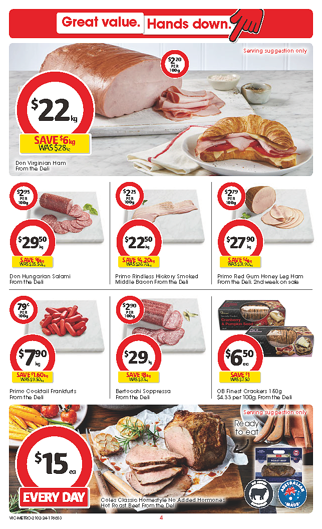 Coles 2月21日-2月27日打折，冻鸭、肉派 6折，饺子半价（组图） - 4