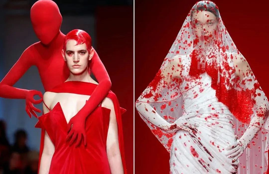 中式恐怖美学！中国设计师用“泣血新娘”，惊艳巴黎时尚圈（组图） - 3