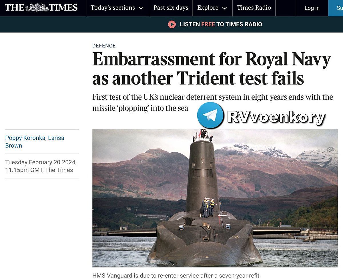 英国模拟核飞弹试射“噗通一声”掉海中，遭俄嘲笑（图） - 1
