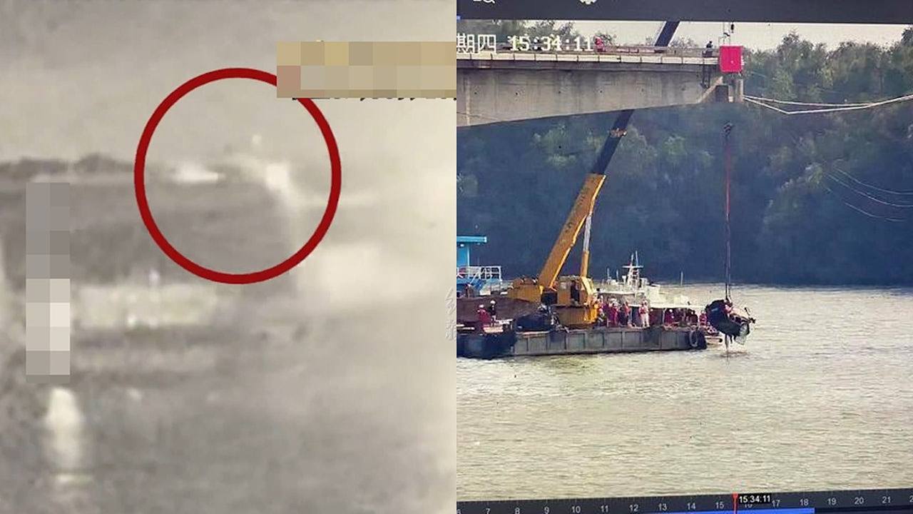 广州沥心沙大桥被撞完整影片曝光！5车10分钟内从断裂处直冲而下（视频/组图） - 1