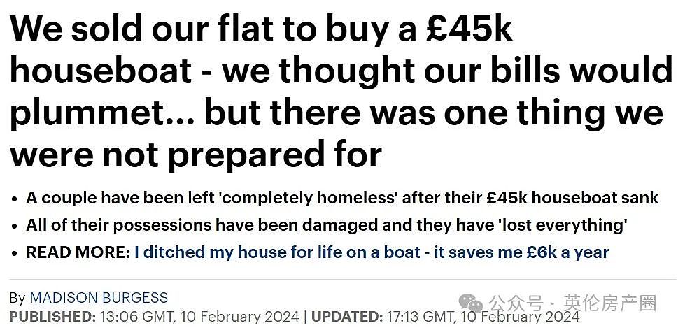 英国女子为避免高昂租金买了艘运河船，结果被现实“打脸”了！（组图） - 15