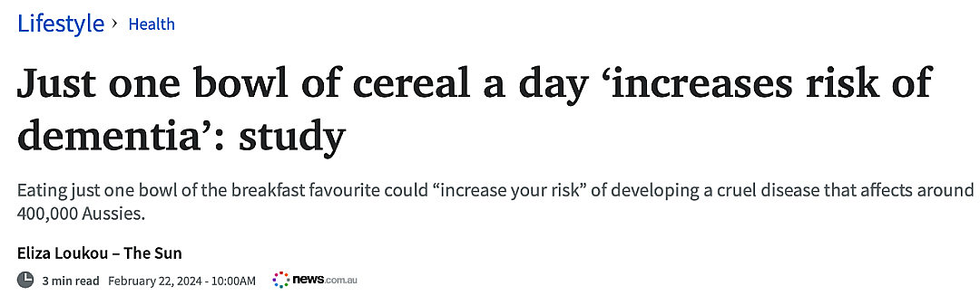 养生神话破灭！澳洲人最喜欢的早餐燕麦，吃多了会增加痴呆风险！专家说这么吃才健康（组图） - 3