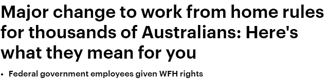 【留澳指南】政府职员已经开始享受居家办公新政，公平工作委员会正在审查，或将影响220万澳大利亚工作者（组图） - 1