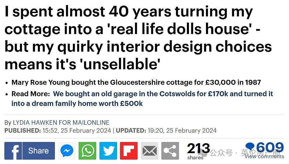 英国夫妇花40年时间将房子改造成“现实版玩偶之家”，但却卖不出去！这...（组图） - 3