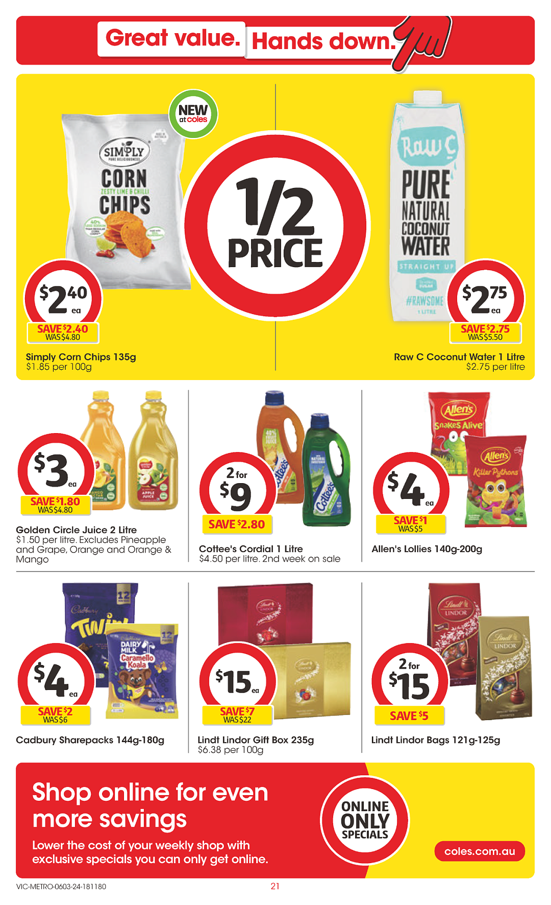 Coles 3月6日-3月12日打折，油、冰淇淋半价（组图） - 21