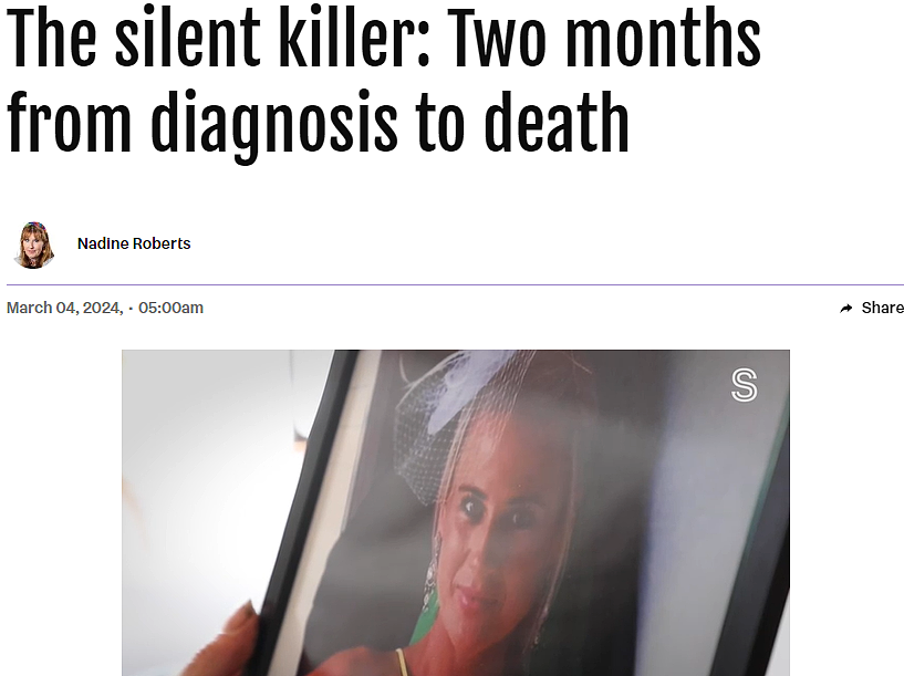 致死率高！“沉默杀手”盯上新西兰女性：从确诊到去世仅8周！病例正年轻化（组图） - 1