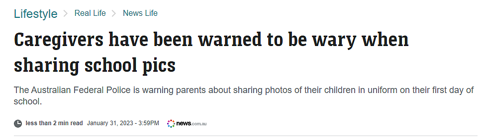 澳警局官方警告： 这件华人父母常做的事情， 别继续了！ 很危险（组图） - 1