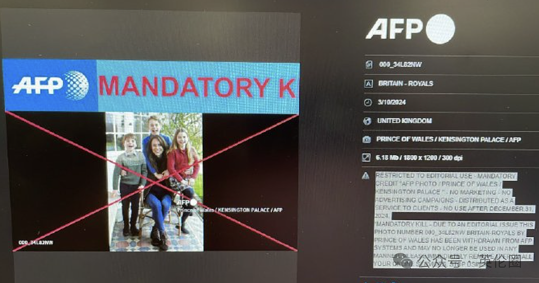 凯特照片是p的？美联社路透社法新社等权威机构同时“撤回“， AI合成检测率达77%（组图） - 2