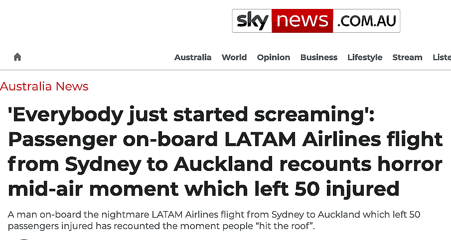 澳洲波音787航班“急速下坠”，乘客被甩飞，头破血流，距离刚发生澳航两架波音737机场相撞事件没几天（组图） - 5