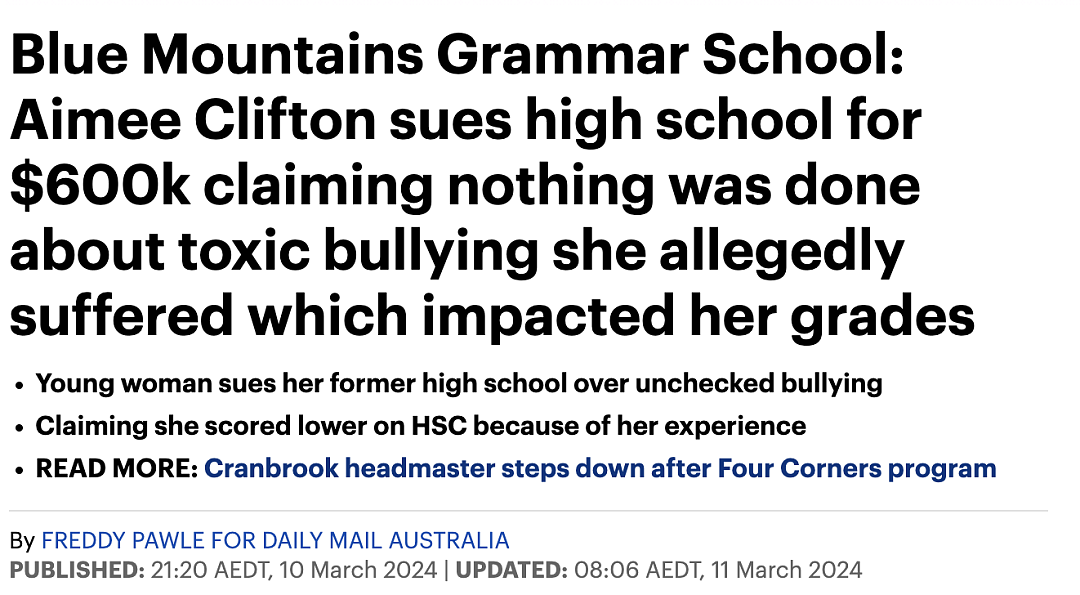 含泪索赔$60万！悉尼女孩成绩不理想，妈妈一怒之下把学校告上法庭...（组图） - 4
