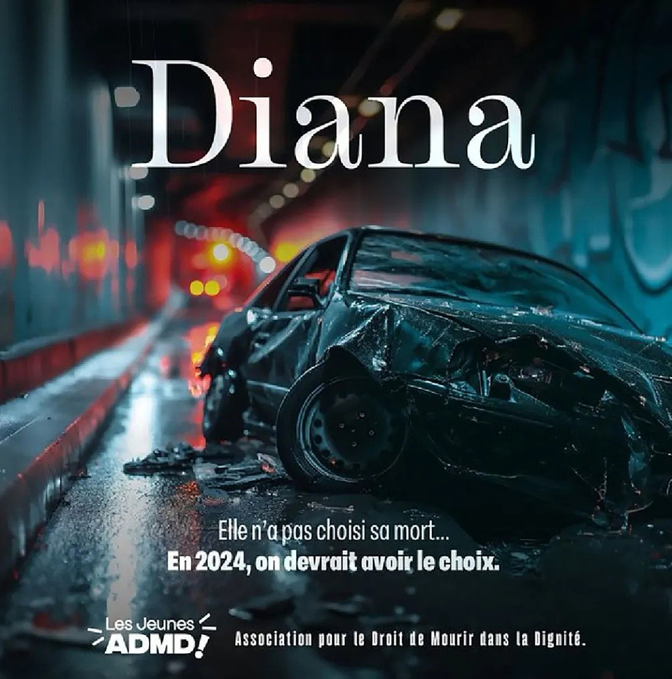 悲惨的王妃：戴安娜车祸照片竟被巴黎组织用来做广告，宣传安乐死（组图） - 2