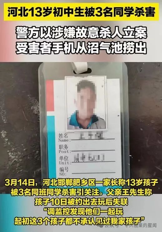 邯郸13岁初中生被3名同学杀害铲碎掩埋事件后续：校长换掉了，凶手父母身份被扒（组图） - 11