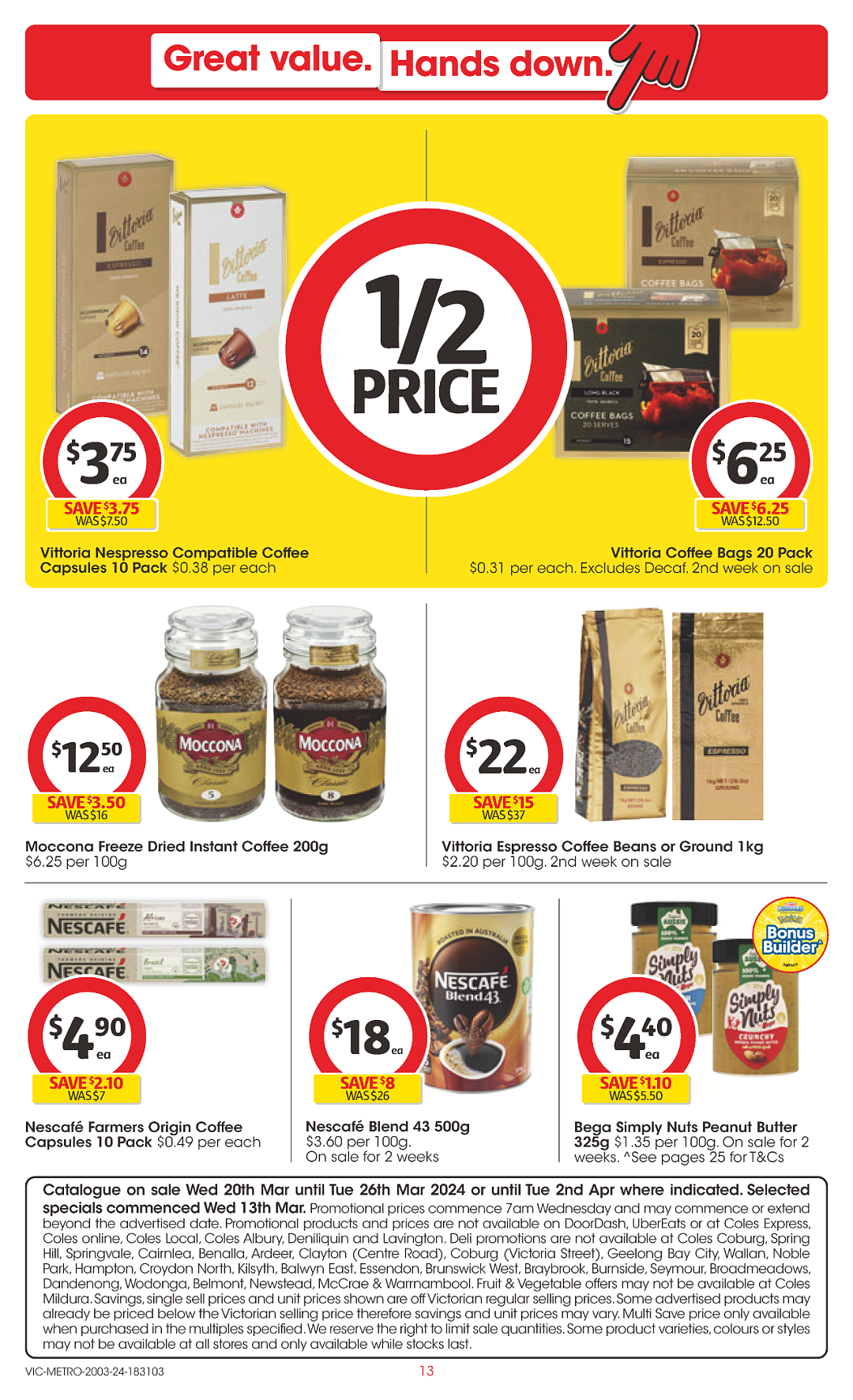 Coles 3月20日-3月26日打折，鱿鱼条、茉莉米、品客上新半价（组图） - 13