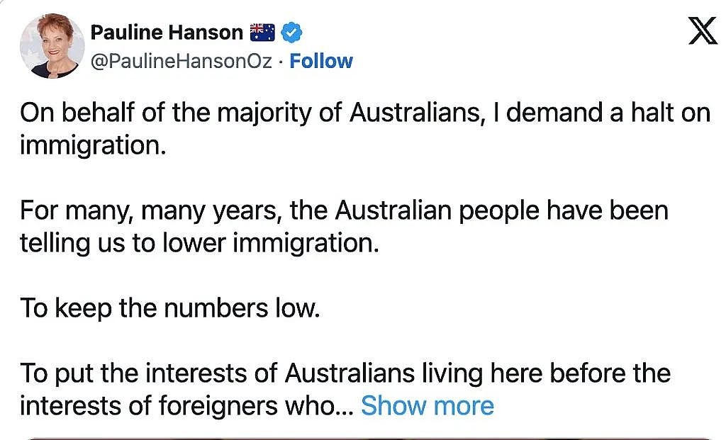 “澳洲正被亚洲人淹没” 澳议员呼吁立即停止移民；紧急官宣！澳新政明日生效，大力整顿“签证工厂”，推出新入学测试（组图） - 3