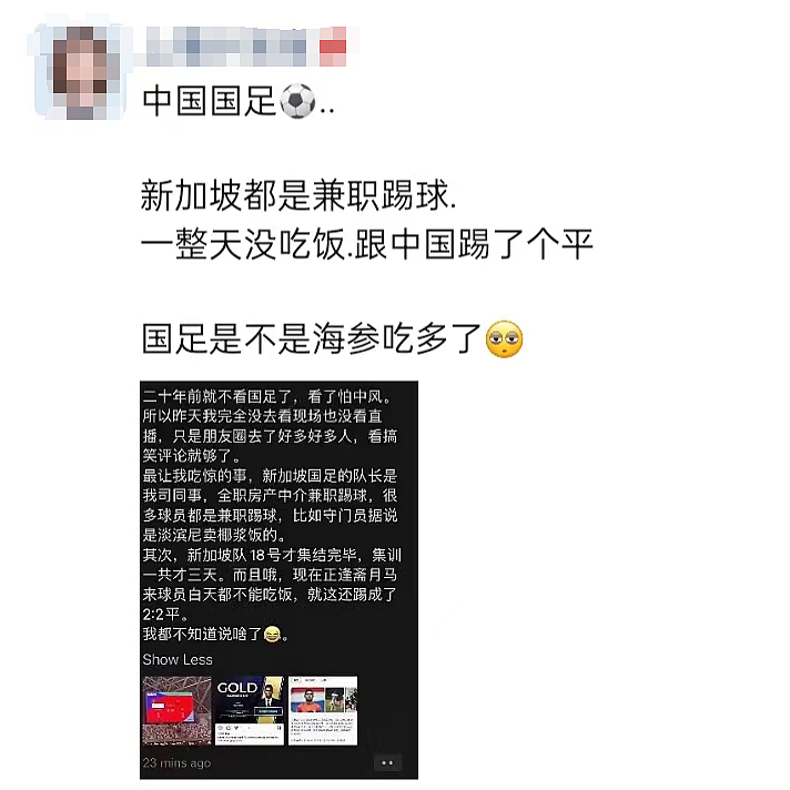 中国男足竟连新加坡都没赢！热议：队长是房产中介、一天没吃喝、集训仅3天…（组图） - 15