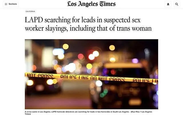 洛杉矶买春街多起凶案！有人接客后遭枪杀，有性工作者惨遭抛尸街头（组图） - 1