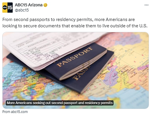 创历史新高！为何富豪们纷纷“撤出”美国，寻求第二本护照？（组图） - 2