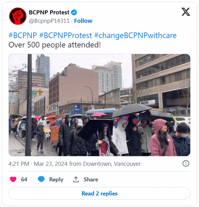 加拿大移民政策发生地震式巨变，大批华人留学生崩溃，冒雨上街高喊“不公平“（组图） - 6