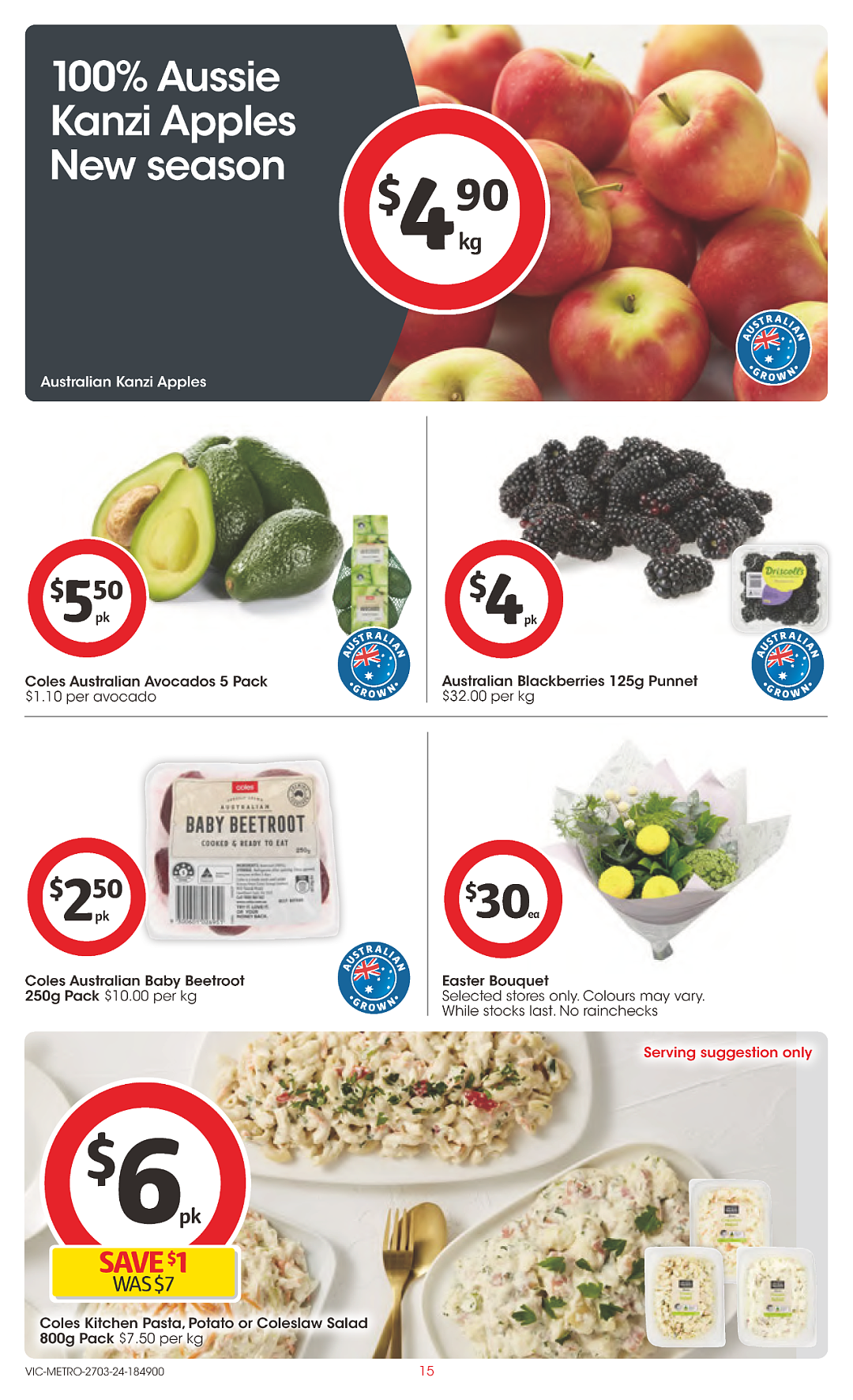 Coles 3月27日-4月2日打折，冻虾仁、蒜香面包半价（组图） - 15