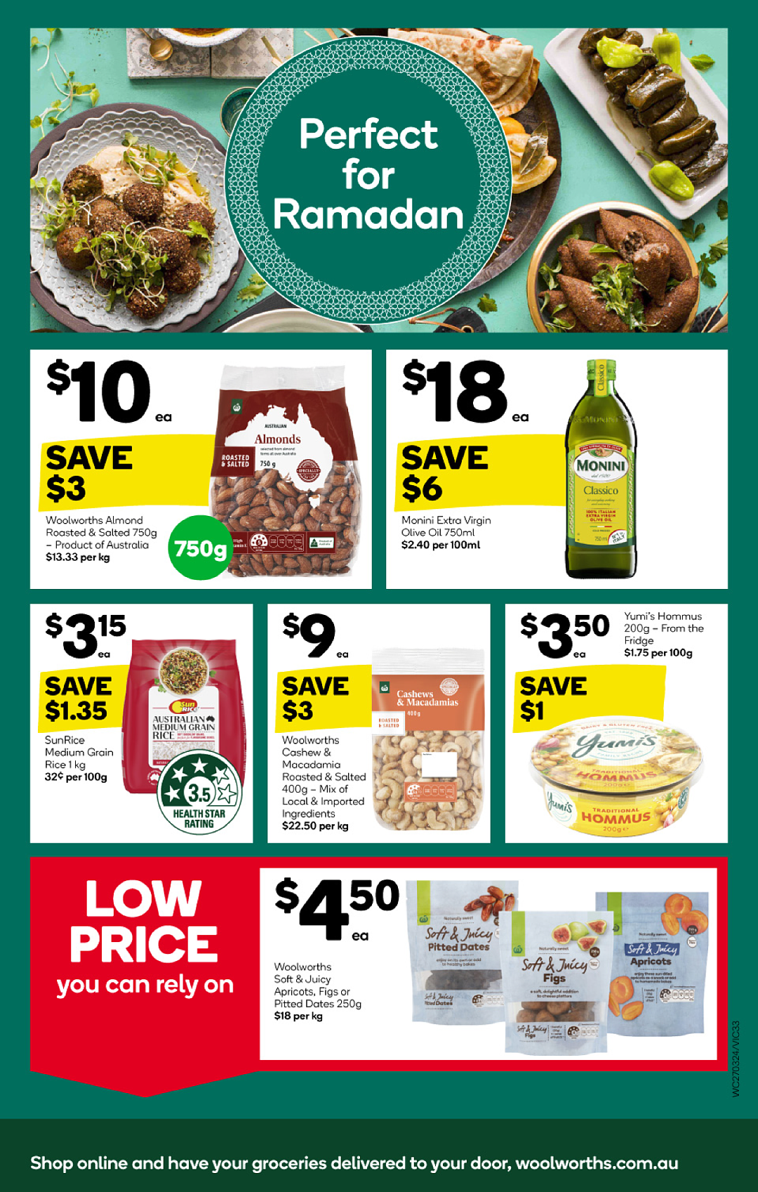 Woolworths 3月27日-4月2日打折，珍珠米、油、香肠半价，五花肉$16（组图） - 33