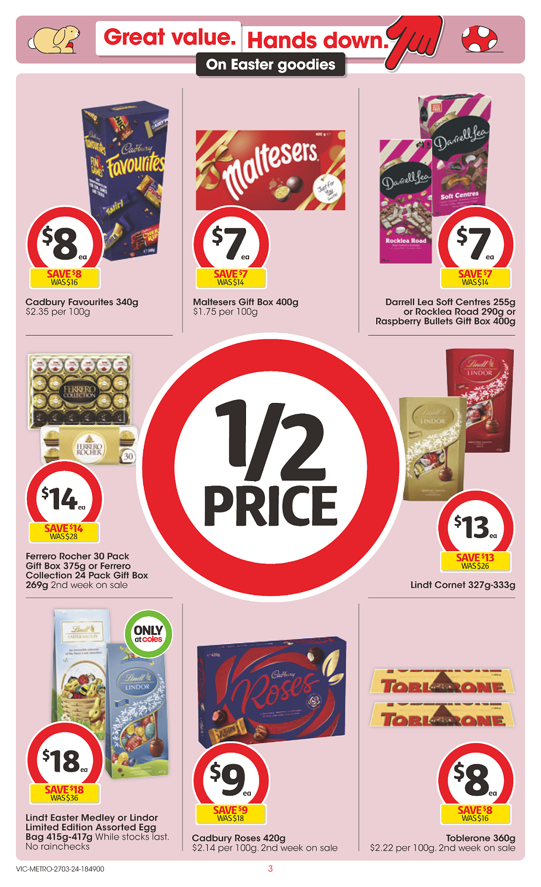 Coles 3月27日-4月2日打折，冻虾仁、蒜香面包半价（组图） - 3