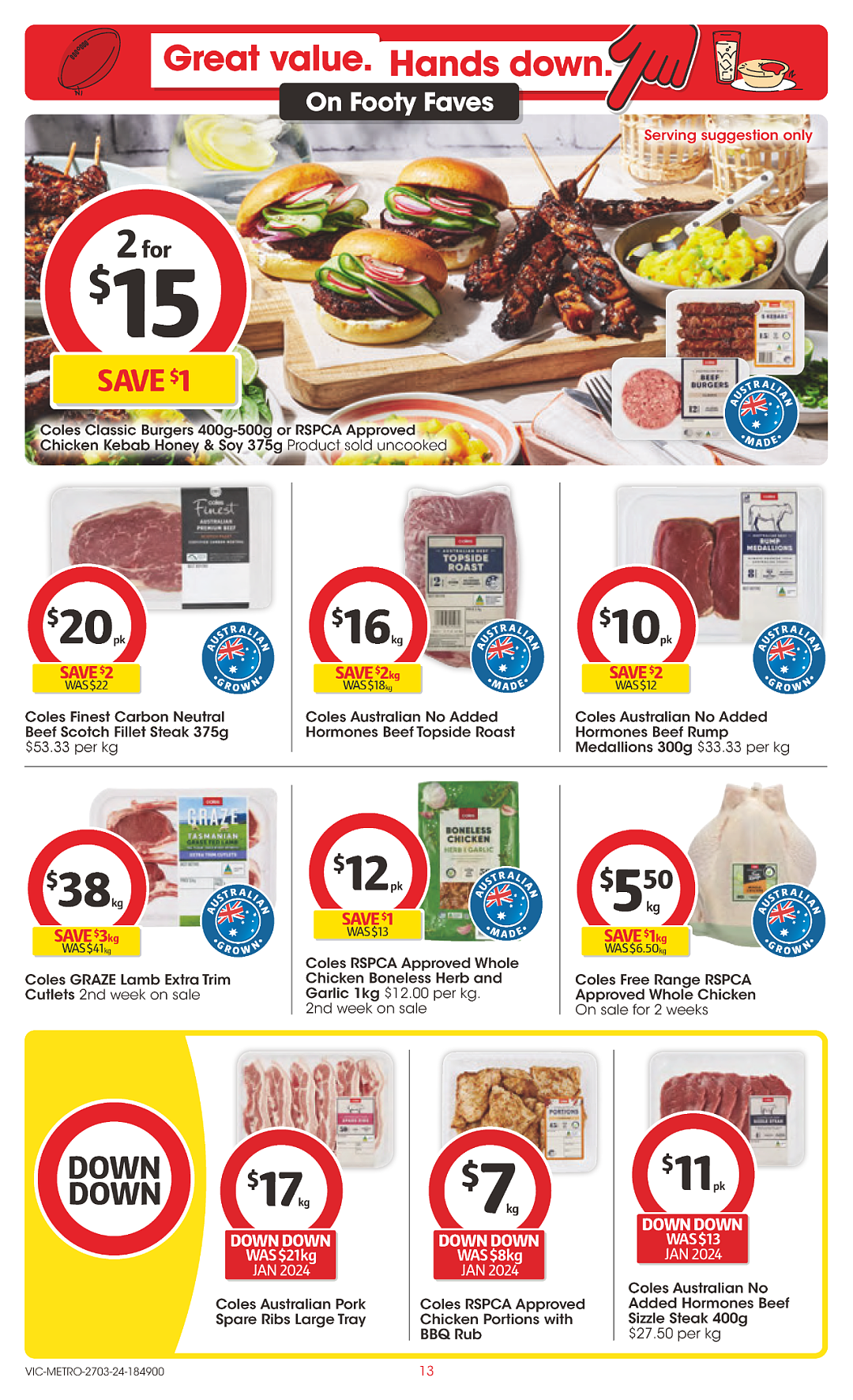 Coles 3月27日-4月2日打折，冻虾仁、蒜香面包半价（组图） - 13