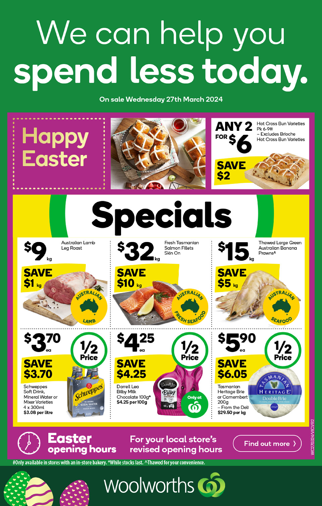 Woolworths 3月27日-4月2日打折，珍珠米、油、香肠半价，五花肉$16（组图） - 1