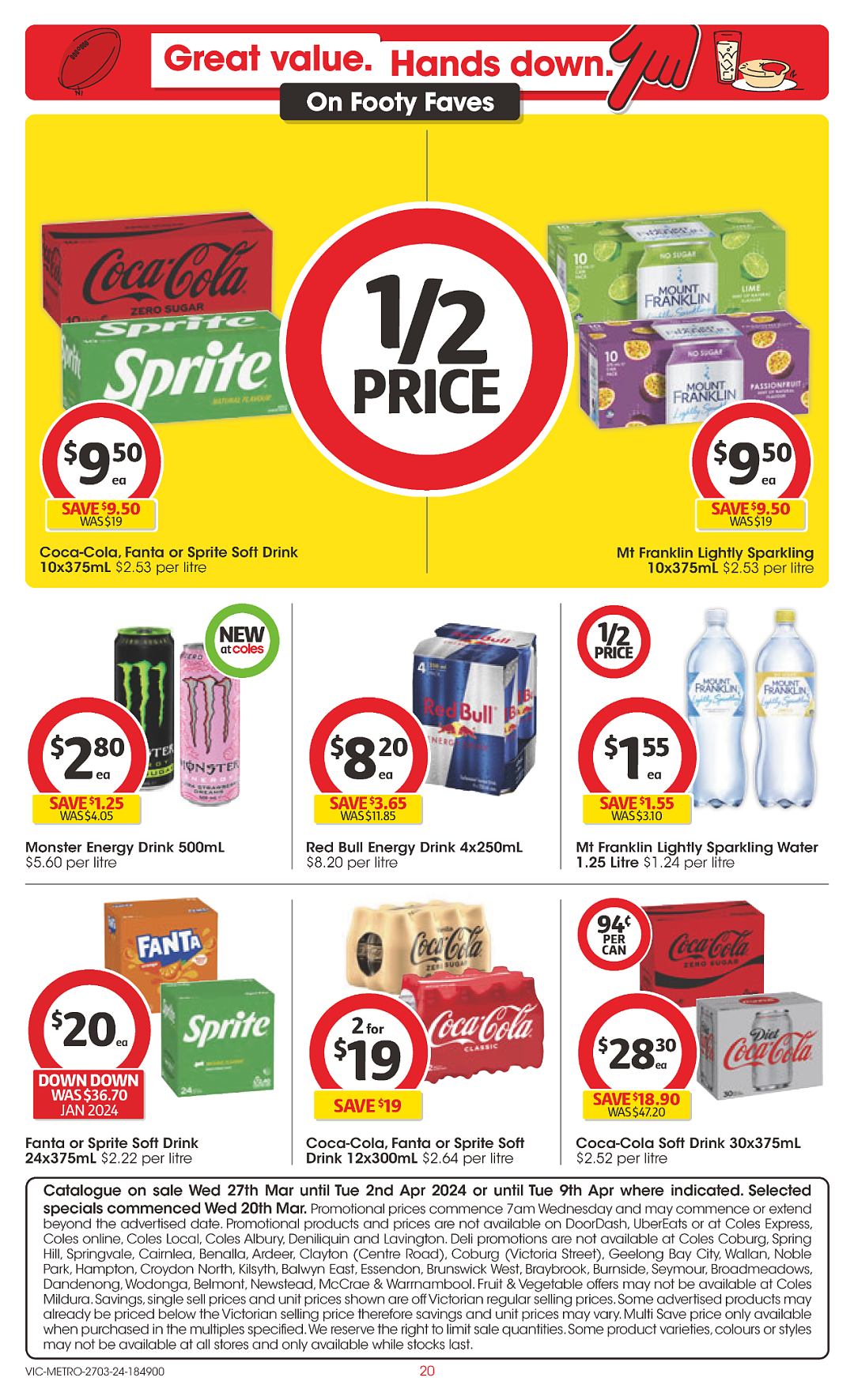 Coles 3月27日-4月2日打折，冻虾仁、蒜香面包半价（组图） - 20