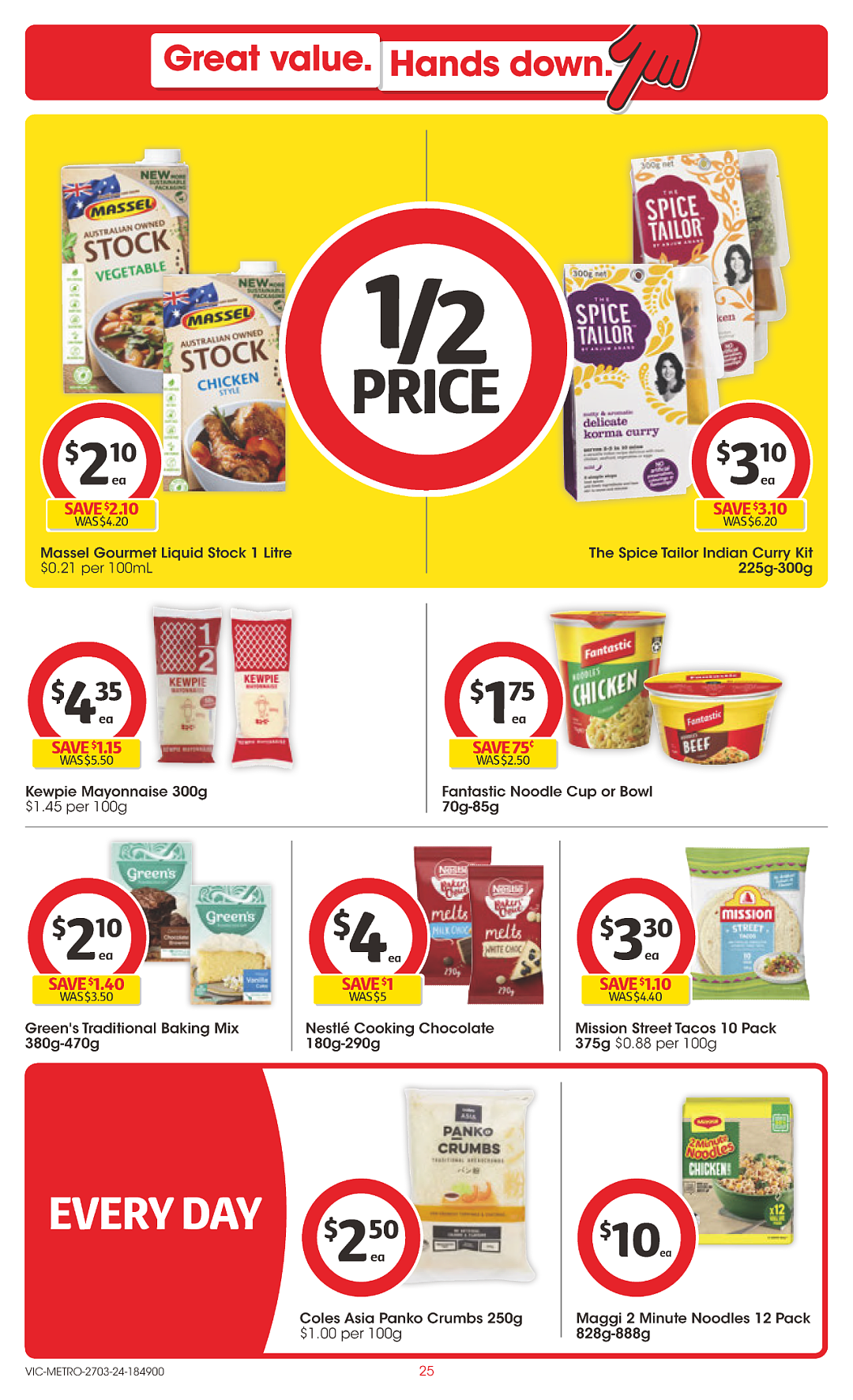 Coles 3月27日-4月2日打折，冻虾仁、蒜香面包半价（组图） - 25