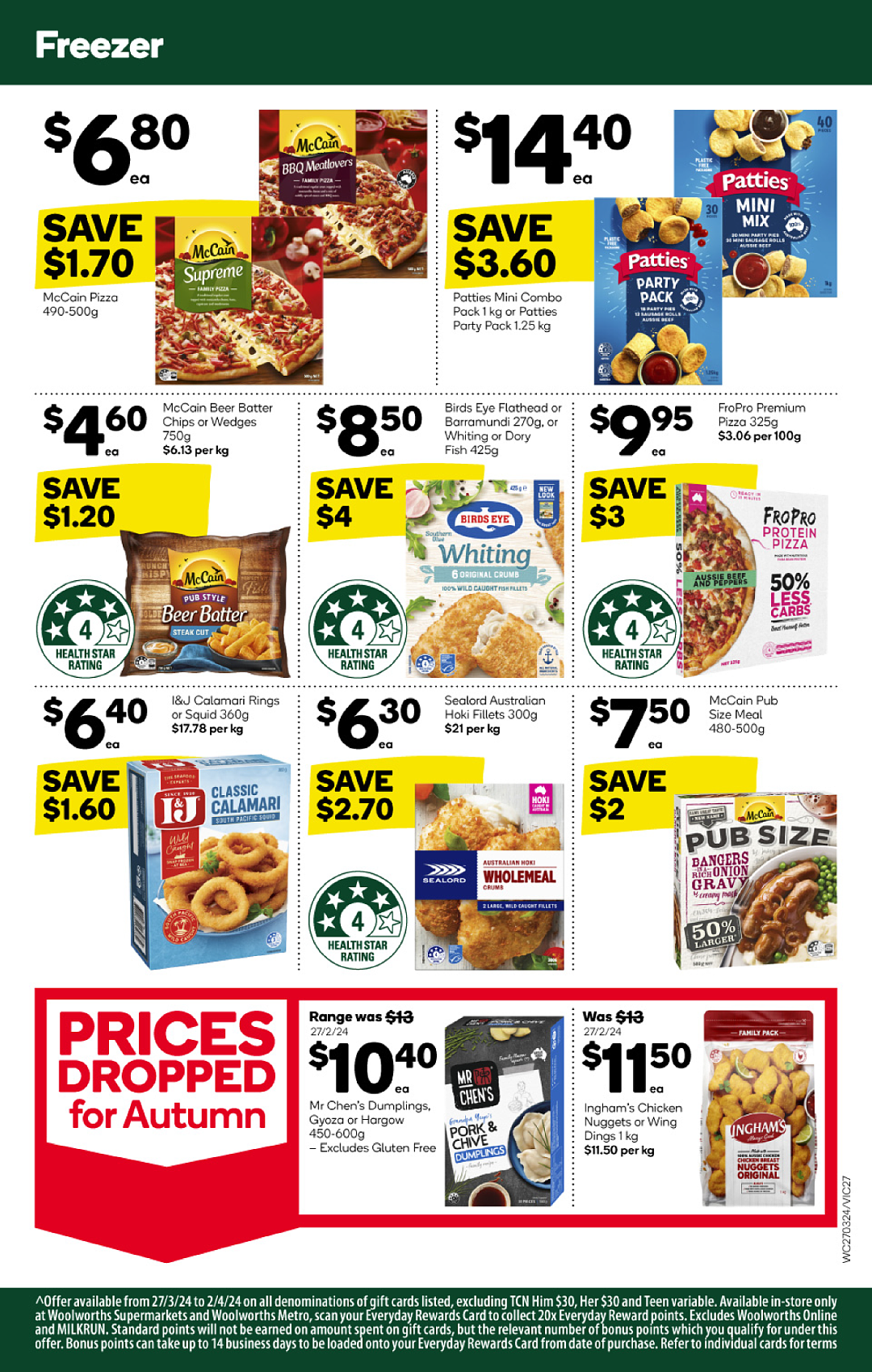 Woolworths 3月27日-4月2日打折，珍珠米、油、香肠半价，五花肉$16（组图） - 27