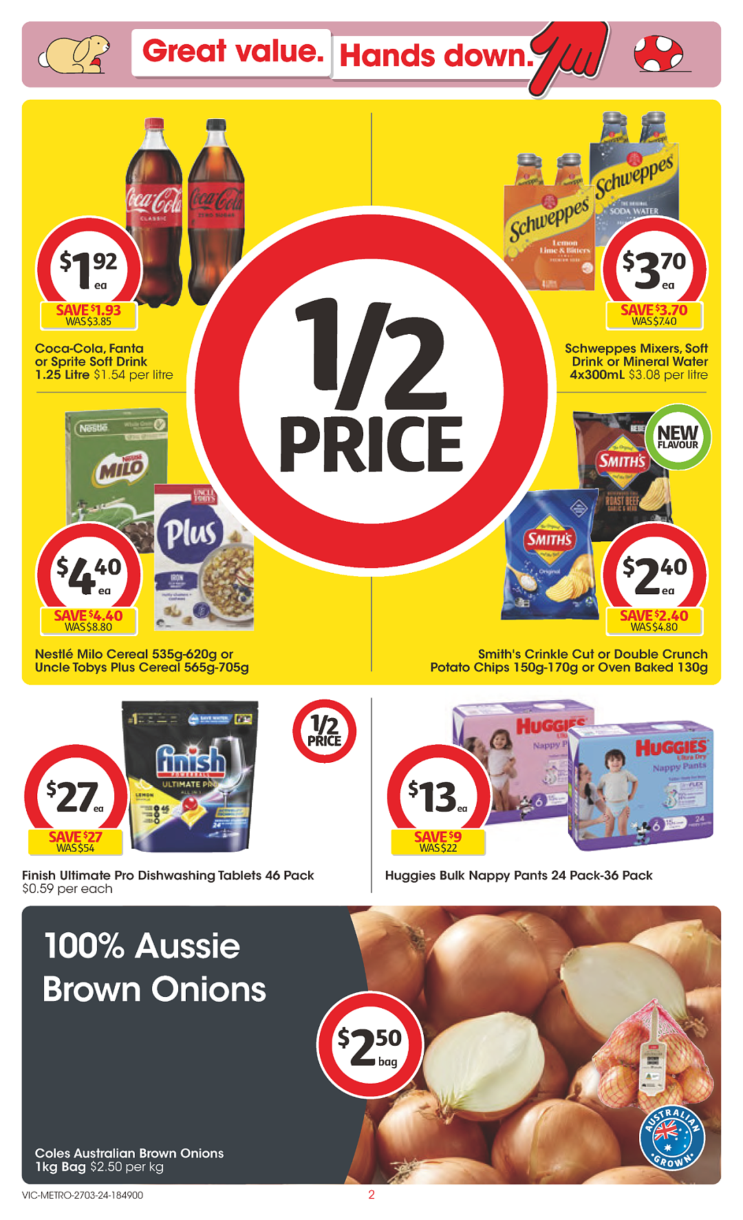 Coles 3月27日-4月2日打折，冻虾仁、蒜香面包半价（组图） - 2